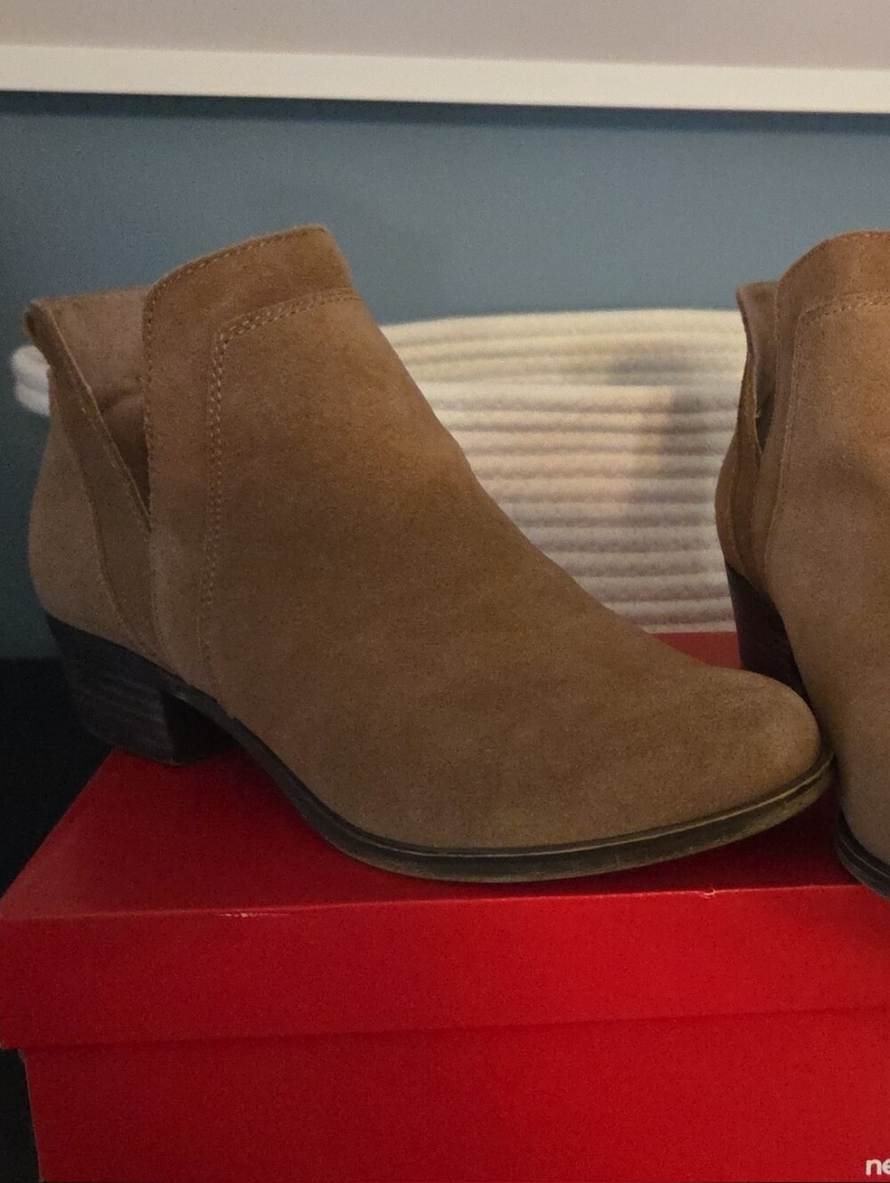 Lucky Brand Women'ss Tan Suede Bebhina Ankle Booties